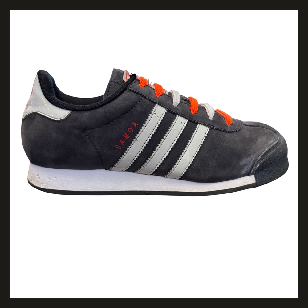 Adidas Samoa Originals Women’s 7 Black Gray Orange G66163 Casual Retro Sneakers